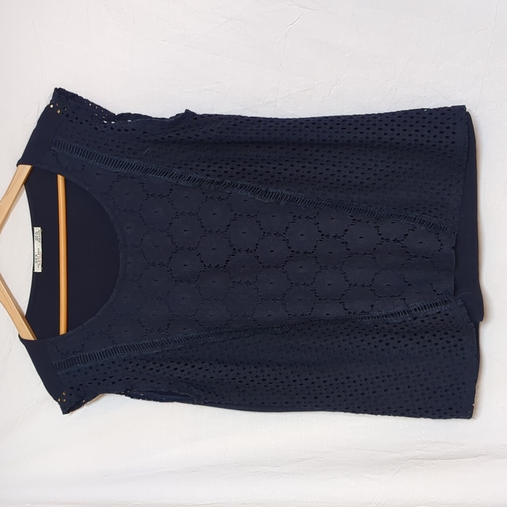 Dex top sleeveless Navy Blue Eyelet XL - Picture 8 of 8